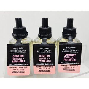 3 COMFORT VANILLA PATCHOULI Bath Body Works Wallflower Refill Bulbs NEW